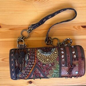 Mary Frances Beaded Shoulder-Strap Clutch